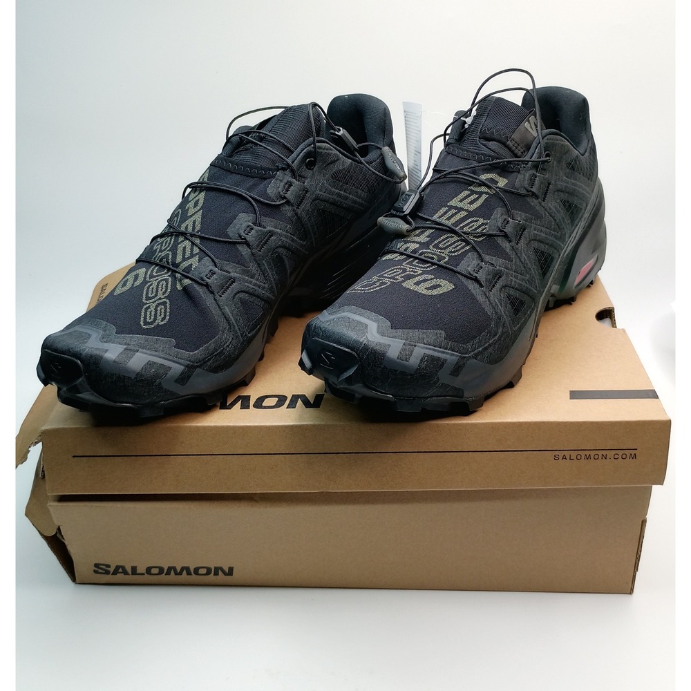 Salomon Speedcross 6 Trail Running Shoes Men Size 11 Black Phantom L4173790034